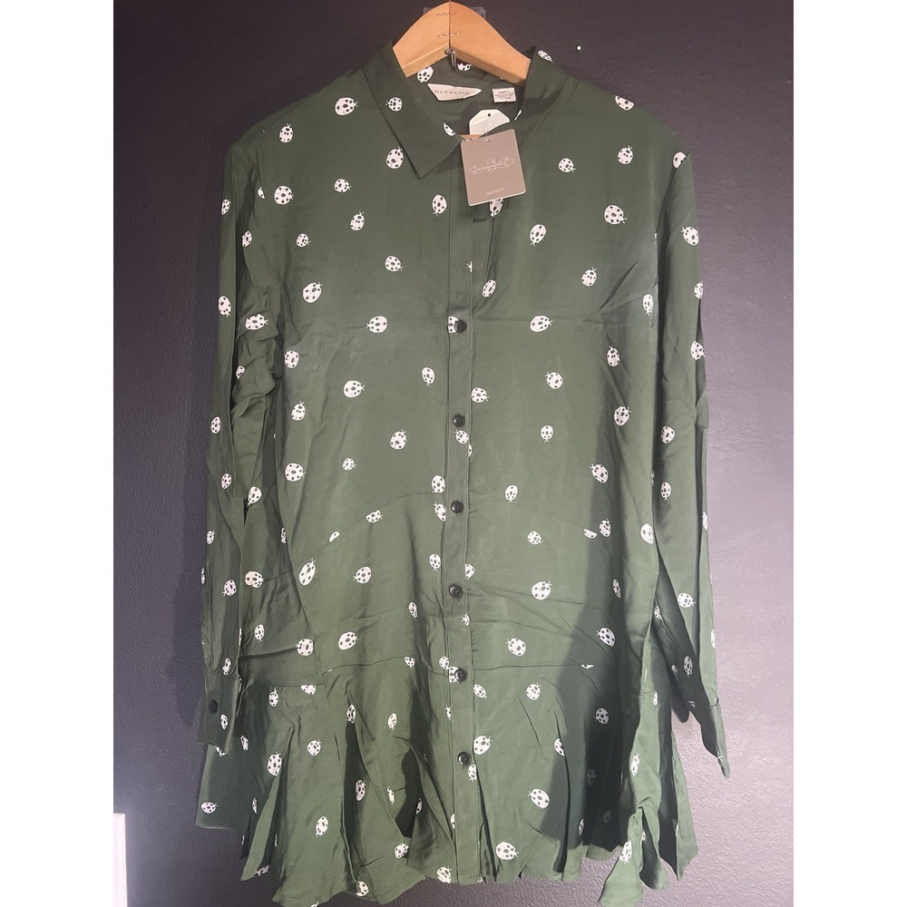 Anthropologie Tylho Womens S Relaxed Button Up Shirt Blouse Top